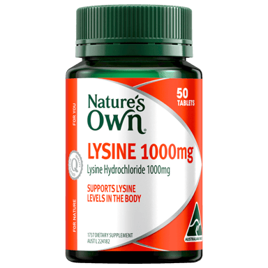 NATURES OWN LYSINE 1000MG 50 TABLETS