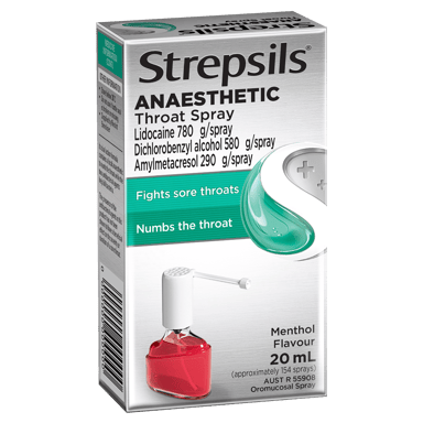 STREPSILS PLUS ANEASTHETIC THROAT SPRAY 20ML