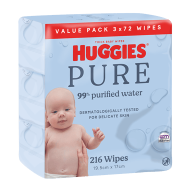 HUGGIES 99% PURIFIED WATER BABY WIPES VALUE 216 PACK