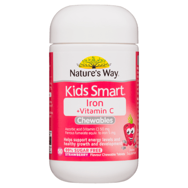 NATURES WAY KIDS SMART IRON CHEWABLE 50