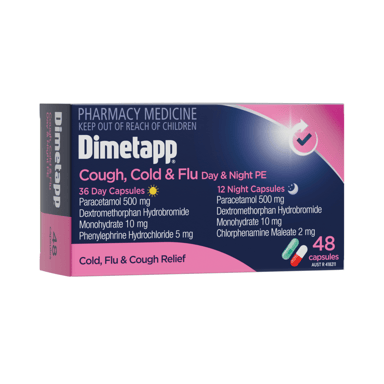DIMETAPP PE COUGH COLD & FLU DAY/NIGHT 48 CAPSULES