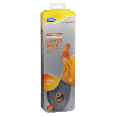 SCHOLL IN BALANCE LOWER BACK ORTHOTIC INSOLES M