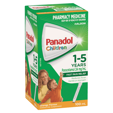 PANADOL CHILDREN 1 YEARS - 5 YEARS ORANGE SUSPENSION 100ML