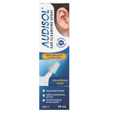AUDISOL EAR CLEANSING SPRAY 50ML