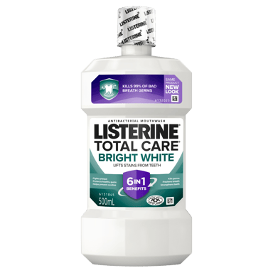 LISTERINE MOUTH WASH TOTAL CARE BRIGHTWHITE 500ML
