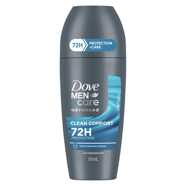 DOVE MEN ANTIPERSPIRANT ADVANCED CLEAN COMFORT ROLL ON 50ML