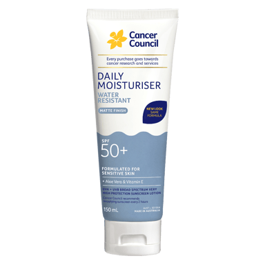 CANCER COUNCIL FACE SUNSCREEN MOISTURE INVISIBLE TUBE SPF50+ 150ML