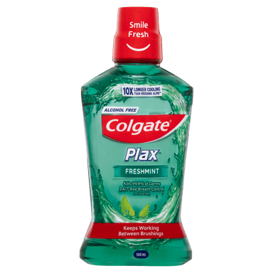 COLGATE MOUTHWASH PLAX ALCOHOL FREE FRESHMINT 500ML