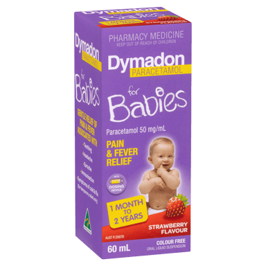 DYMADON FOR BABIES STRAWBERRY 1 MONTH-2 YEARS SUSPENSION 60ML
