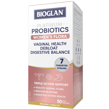 BIOGLAN PLATINUM PROBIOTICS WOMENS FLORA 50 TABLETS