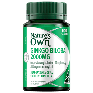 NATURES OWN GINKGO BILOBA 100 TABLETS