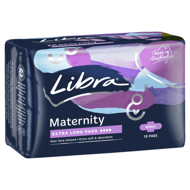 LIBRA PADS MATERNITY EXTRA LONG WINGS 10 PACK