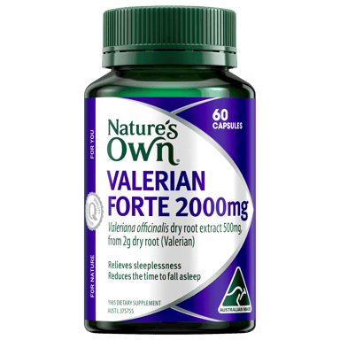 NATURES OWN VALERIAN FORTE 2000MG 60 CAPSULES