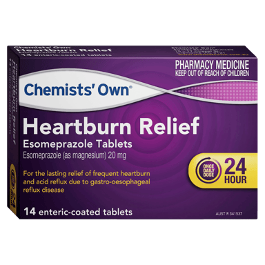 CHEMISTS OWN HEARTBURN RELIEF ESOMEPRAZOLE 20MG 14 TABLETS