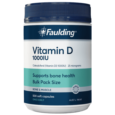 FAULDING VITAMIN D 1000IU 500 CAPSULES