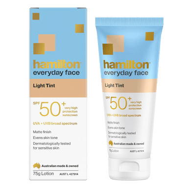 HAMILTON SUN EVERYDAY FACE LIGHT TINT SPF50+ 75G