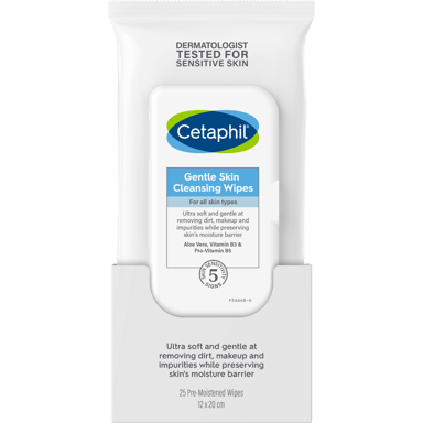 CETAPHIL CLEANSING WIPES 25 PACK