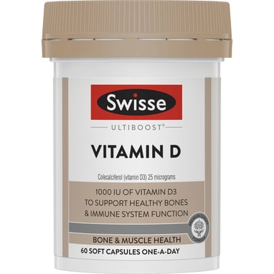 SWISSE ULTIBOOST VITAMIN D 60 CAPSULES