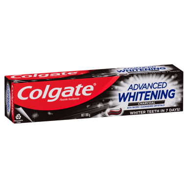 COLGATE TOOTHPASTE ADVANCED WHITENING CHARCOAL 180G