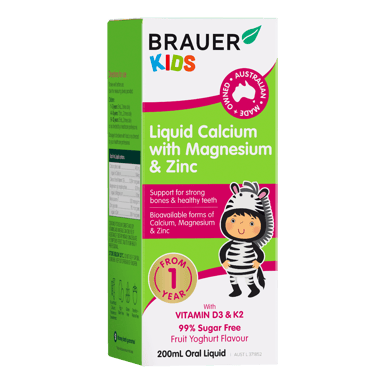 BRAUER KIDS LIQUID CALCIUM + MAGNESIUM & ZINC LIQUID 200ML