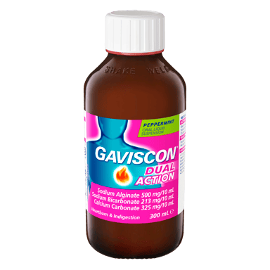 GAVISCON DUAL ACTION PEPPERMINT LIQUID 300ML