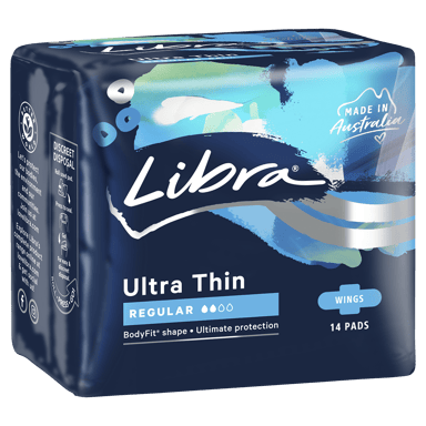 LIBRA PADS ULTRA THIN REGULAR WINGS 14 PACK