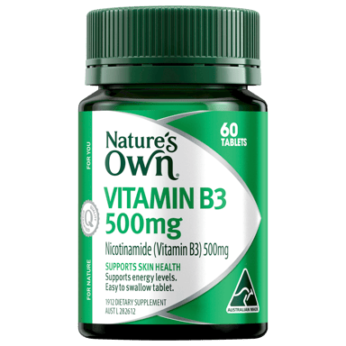 NATURES OWN VITAMIN B3 500MG 60 TABLETS