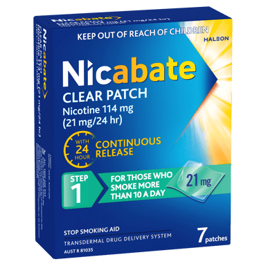 NICABATE STEP 1 21MG CLEAR PATCH 7 PACK