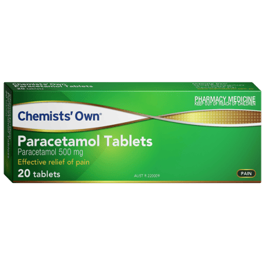 CHEMISTS OWN PARACETAMOL  20 TABLETS