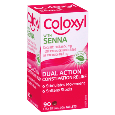 COLOXYL WITH SENNA CONSTIPATION RELIEF 90 TABLETS