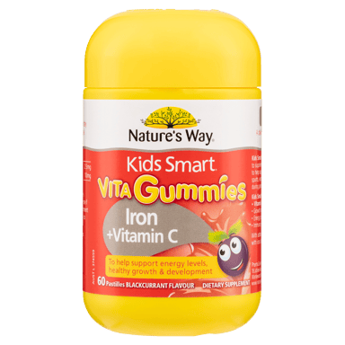 NATURES WAY KIDS SMART VITA GUMMIES IRON+VITAMINC 60