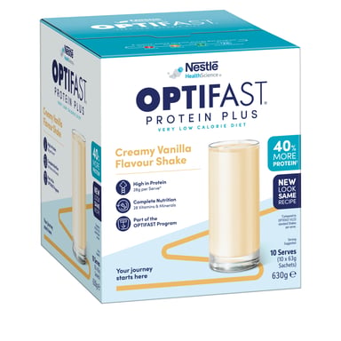 OPTIFAST VLCD PROTEIN PLUS SHAKE VANILLA 63G 10 PACK