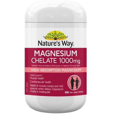NATURES WAY MAGNESIUM CHELATE 1000MG 100 TABLETS