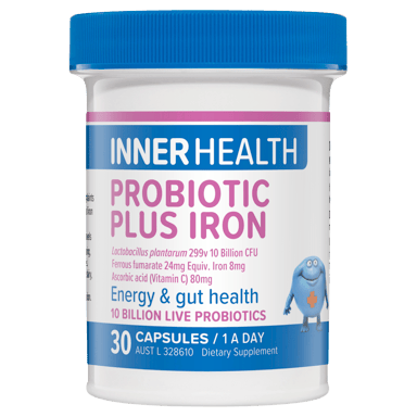 INNER HEALTH PROBIOTIC PLUS IRON 30 CAPSULES
