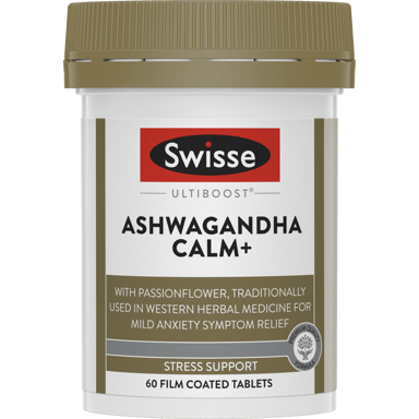 SWISSE ASHWAGANDHA + CALM 60 TABLETS