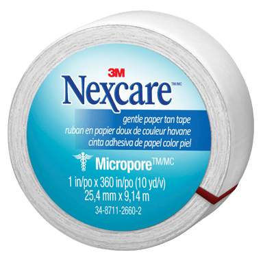 NEXCARE MICROPORE PAPER TAPE 25MM X 9.1M WHITE