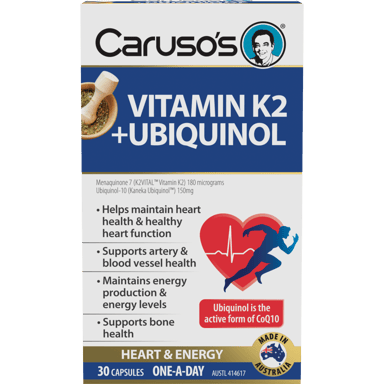 CARUSOS VITAMIN K2 + UBIQUINOL 30 CAPSULES