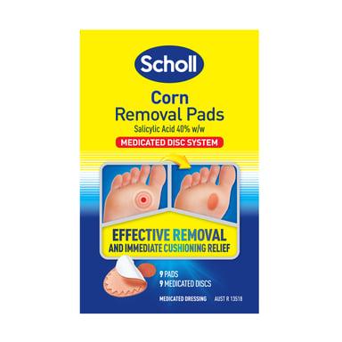 SCHOLL CORN REMOVAL PADS MEDICATED 9 PACK