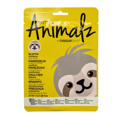 MASQUE BAR ANIMALZ FACE MASK SLOTH 1 PACK