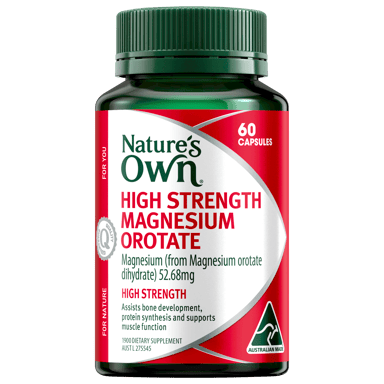 NATURES OWN HIGH STRENGTH MAGNESIUM OROTATE 60 CAPSULES