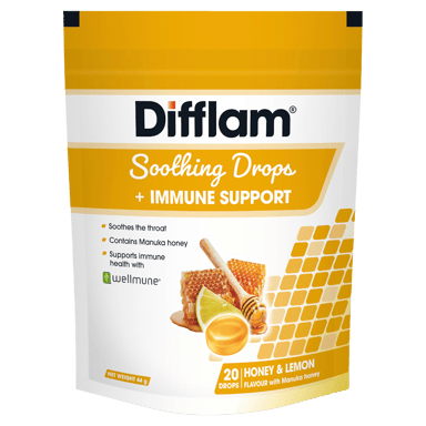 DIFFLAM+IMMUNE SUPPORT HONEY & LEMON THROAT 20 LOZENGES