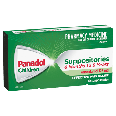 PANADOL CHILDREN SUPPOSITORY 125MG 10 PACK