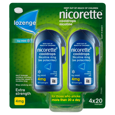 NICORETTE COOL DROPS 4MG 80 LOZENGES