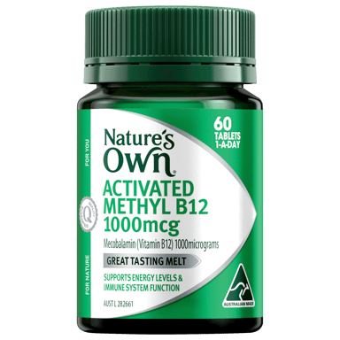 NATURES OWN ACTIVATED METHYL B12 1000MCG 60 TABLETS