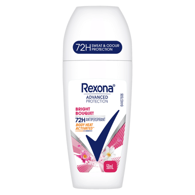 REXONA WOMEN ADVANCE PROTECT ANTIPERSPIRANT BRIGHT BOUQUET 72HR ROLL ON 50ML