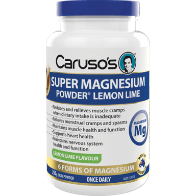 CARUSOS SUPER MAGNESIUM LEMON LIME POWDER 250G