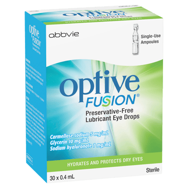 OPTIVE FUSION LUBRICANT EYE DROPS  0.4ML 30 PACK