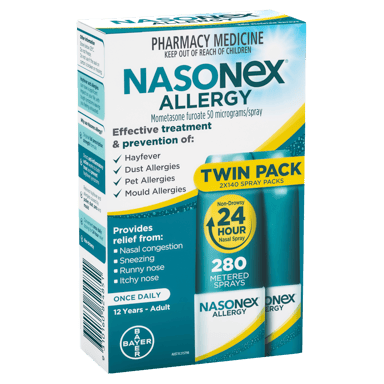 NASONEX ALLERGY 140 METERED SPRAY TWIN PACK