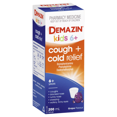 DEMAZIN COUGH & COLD RELIEF COLOUR FREE 200ML