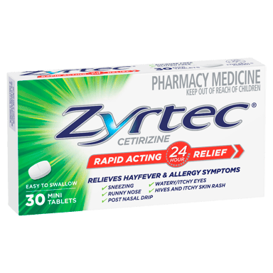 ZYRTEC MINI  30 TABLETS